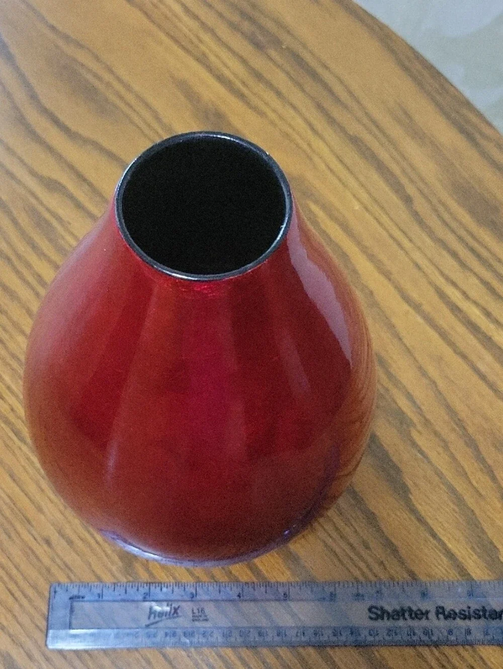 Crate&Barrel Shiny Red Teardrop Vase